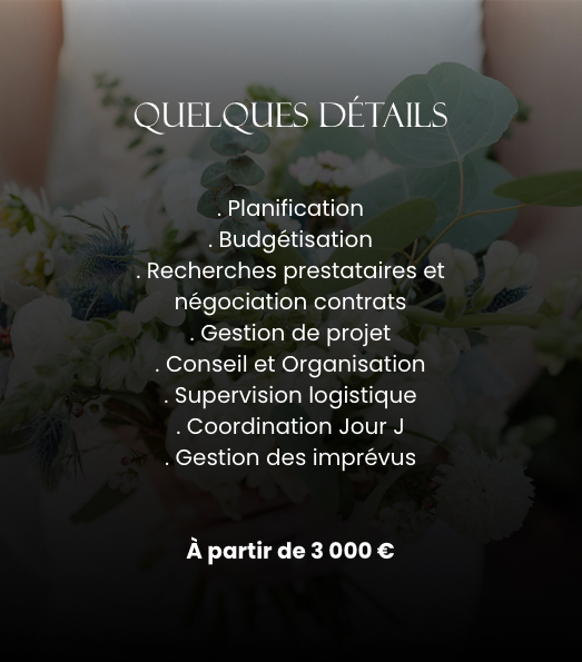 Tarifs Mariage